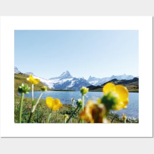 Eiger Mountain and Bachalpsee Lake Posters and Art